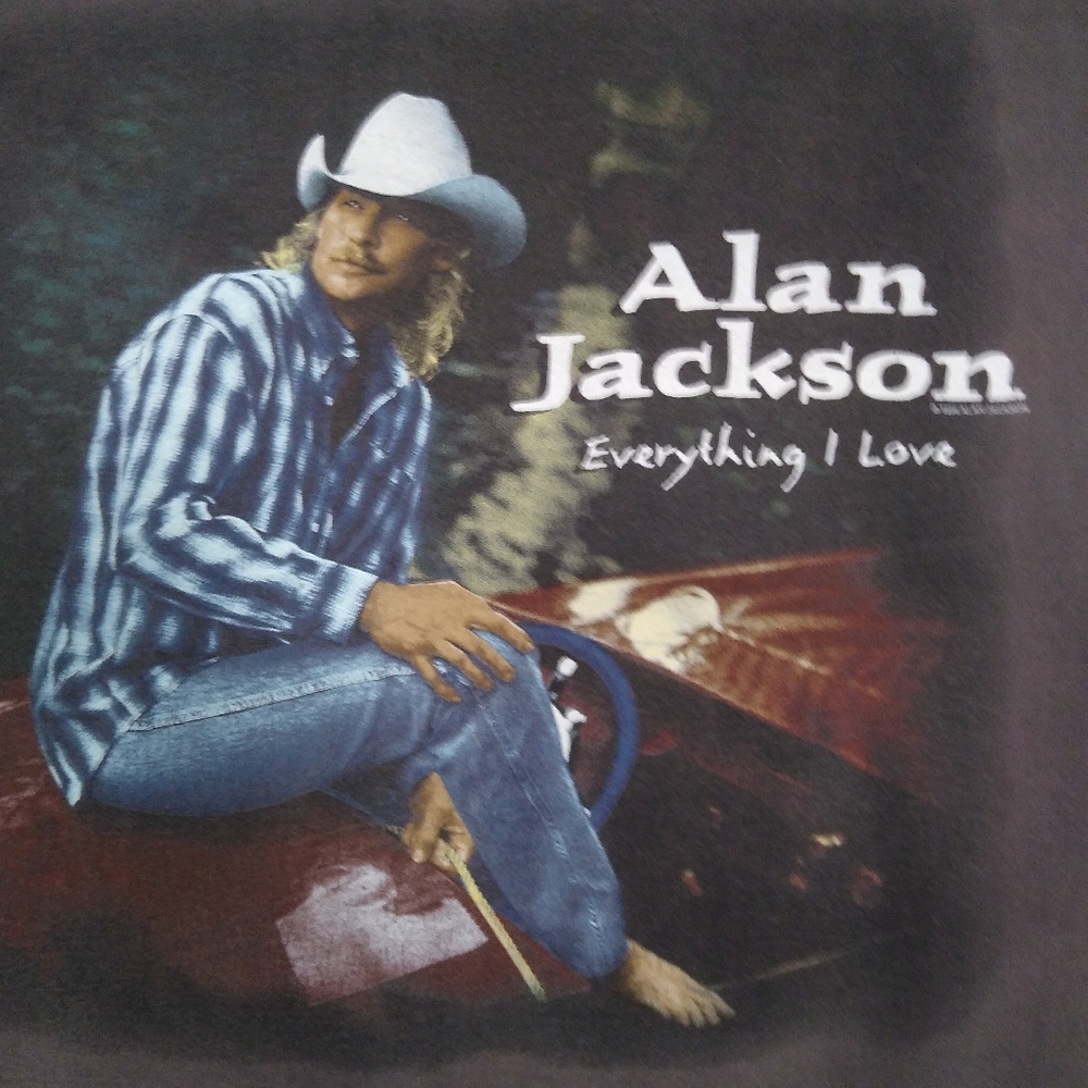 Vintage 1996 Alan Jackson Everything I Love Concert Album T Shirt L
